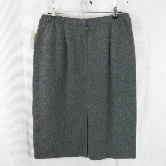 NWT! MARK REED! CHARCOAL GRAY 100% FINE WOOL, CLASSICALLY LINED SKIRT! SZ 14 - Picture 5 of 9